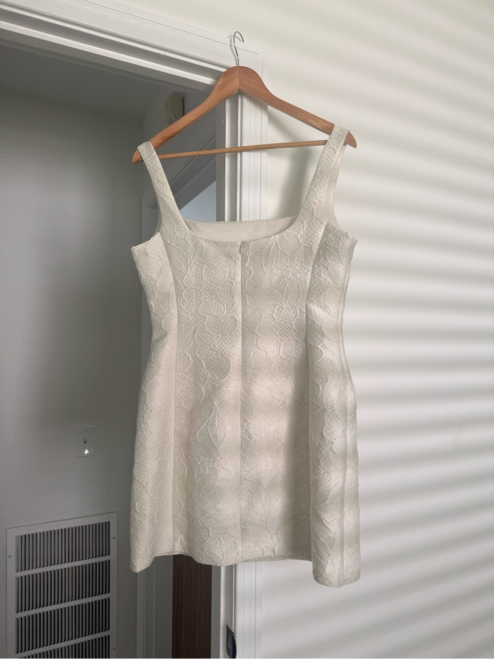 Amanda Uprichard Isabella Dress in Chalk - Picture 5 of 5